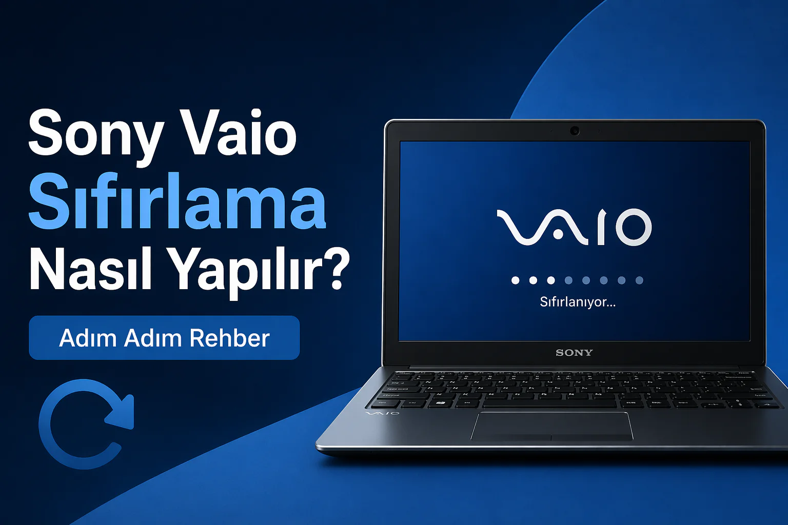 sony vaio sıfırlama işlemi için Assist tuşu ve kurtarma menüsü ekranı