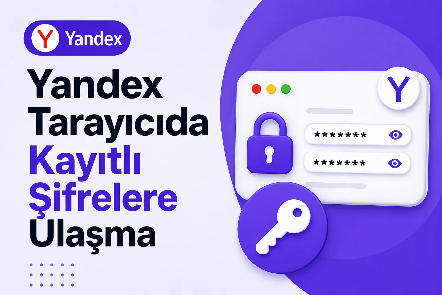 yandex tarayıcıda kayıtlı şifrelere ulaşma ayar menüsünde şifre listesinin görünümü