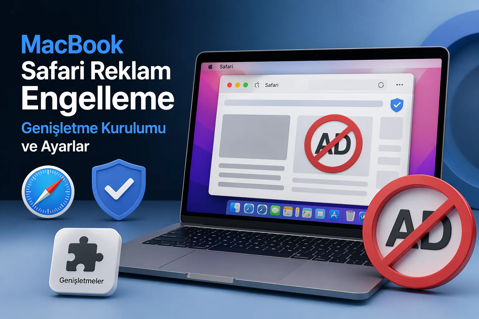 macbook safari reklam engelleme ayarları ekranında genişletme kurulumu ve etkinleştirme adımları