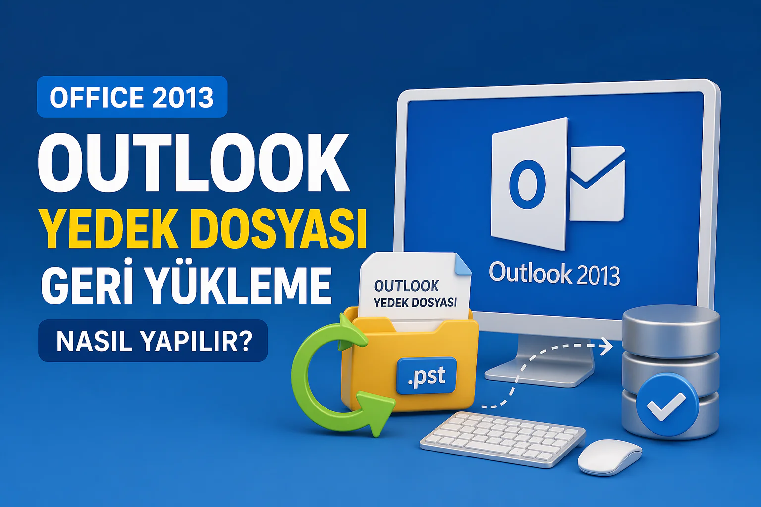 Outlook yedek dosyası geri yükleme işlemini gösteren Outlook veri dosyası içe aktarma ekranı