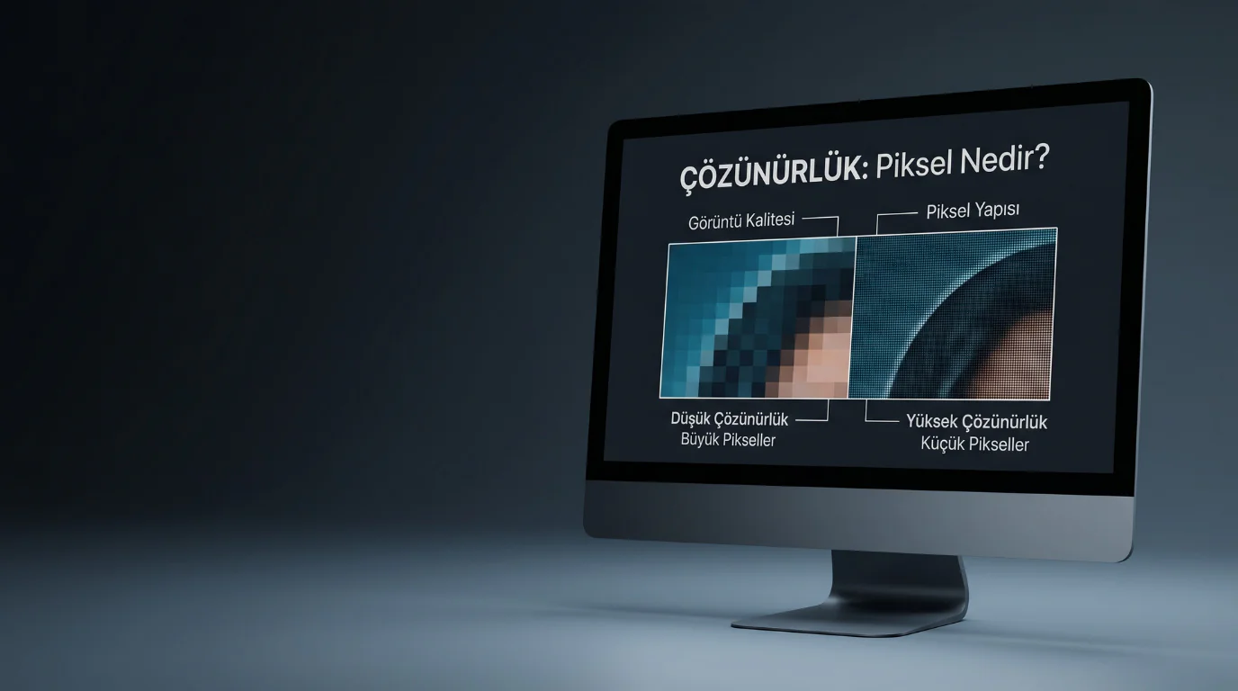 çözünürlük piksel nedir sorusuna örnek ekran üzerinde piksel yapısı ve görüntü kalitesi
