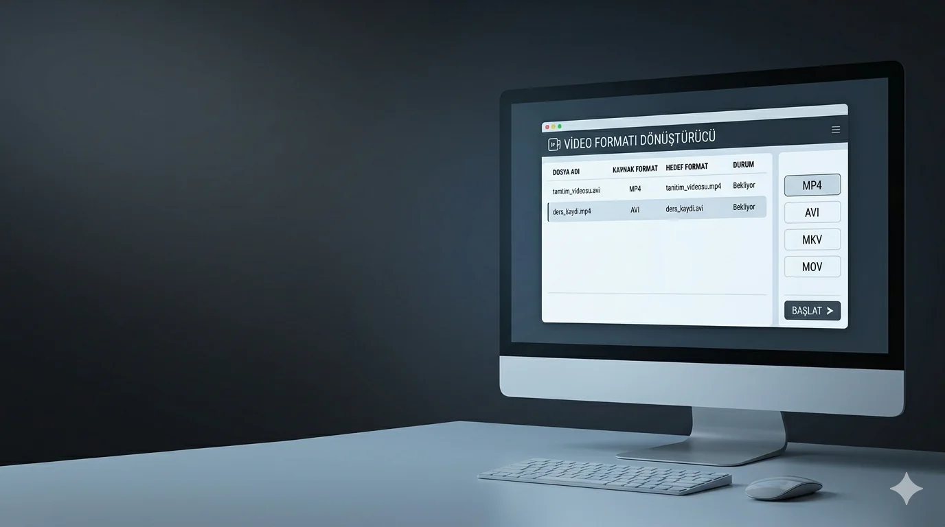 Video formatı değiştirme için Format Factory programı ve dönüştürme ekranı