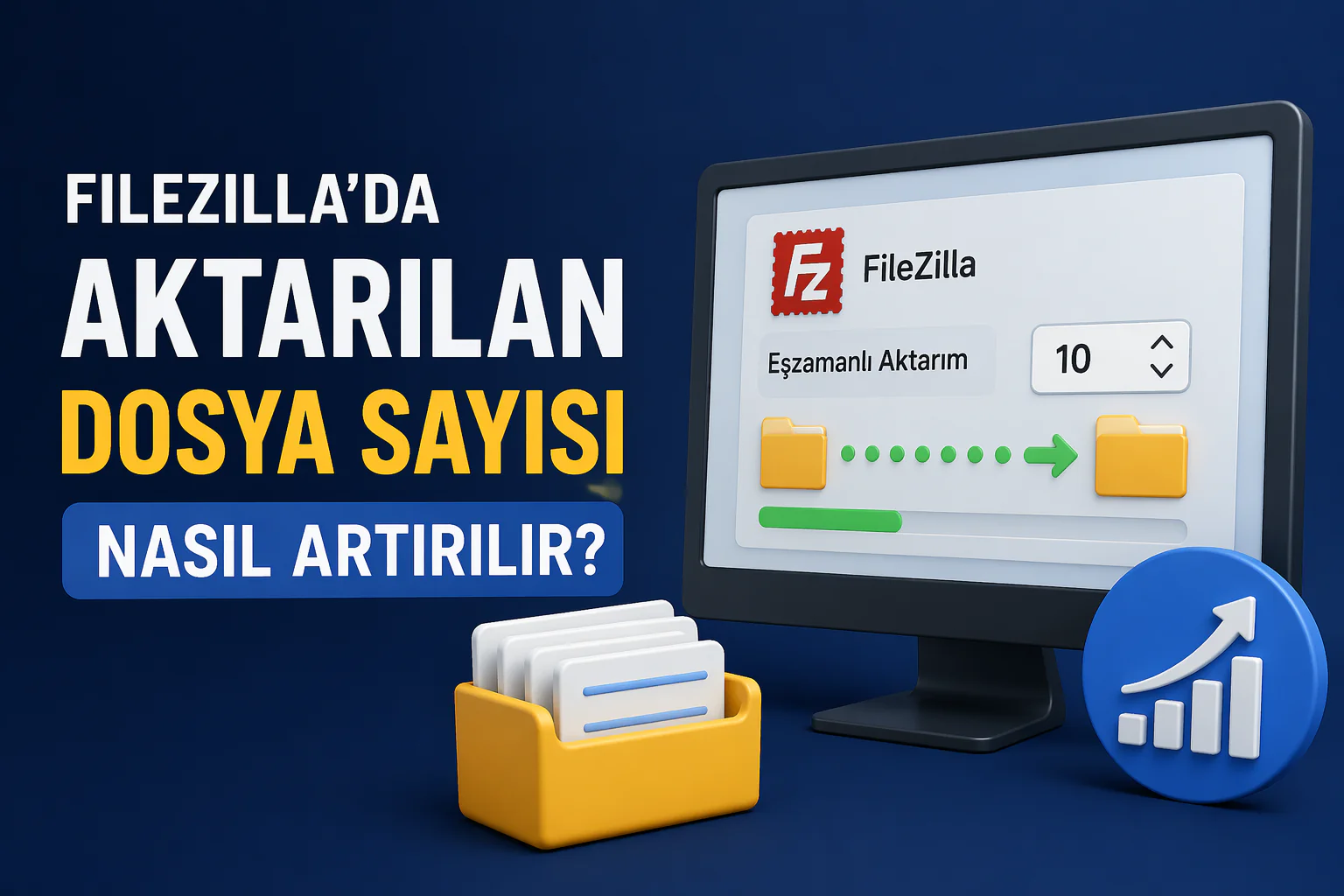 filezilla aktarım dosya sayısı ayar ekranında eşzamanlı transfer limitinin artırılması