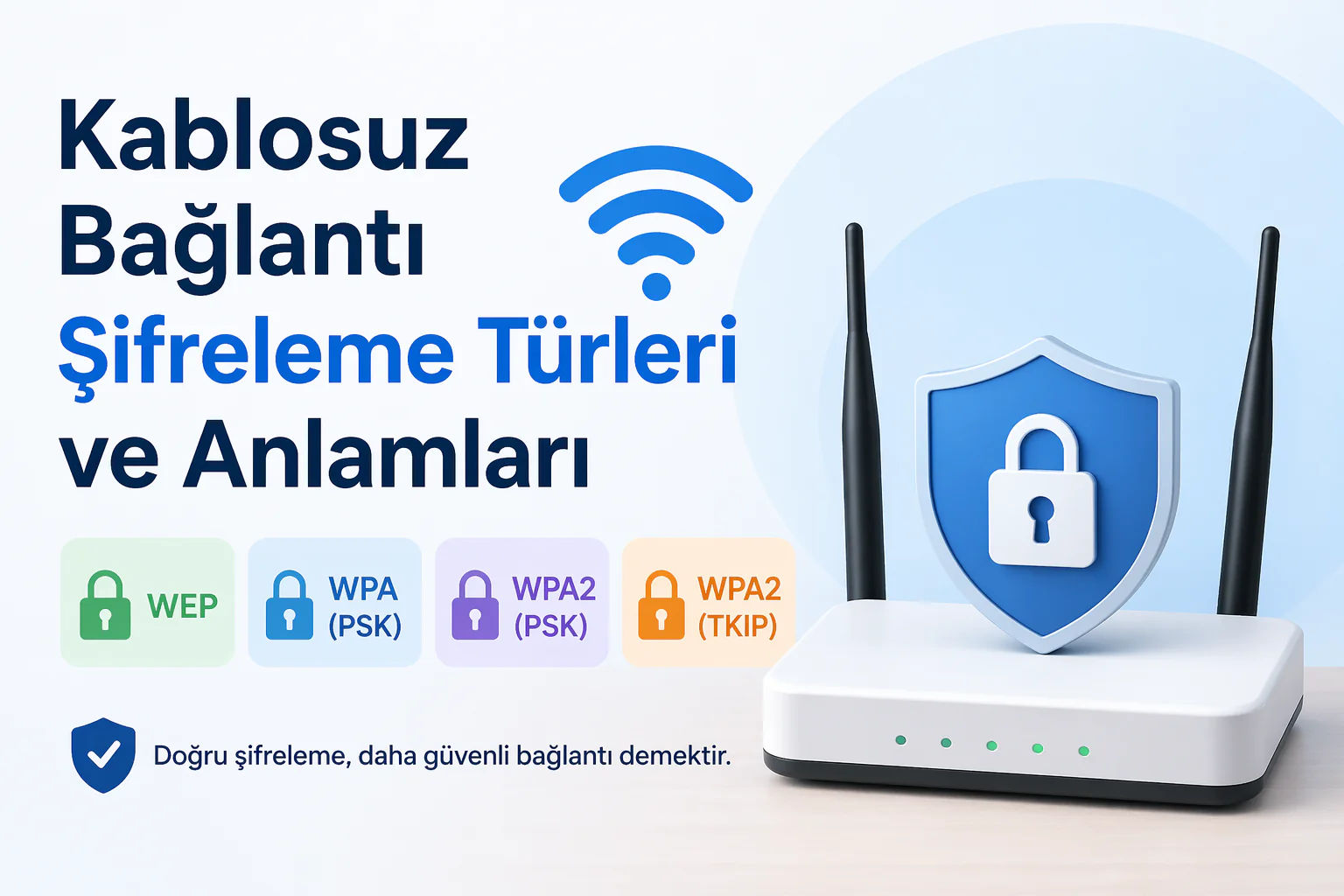 Kablosuz bağlantı şifreleme türleri modem arayüzünde güvenlik seçenekleri ekranı görünümü