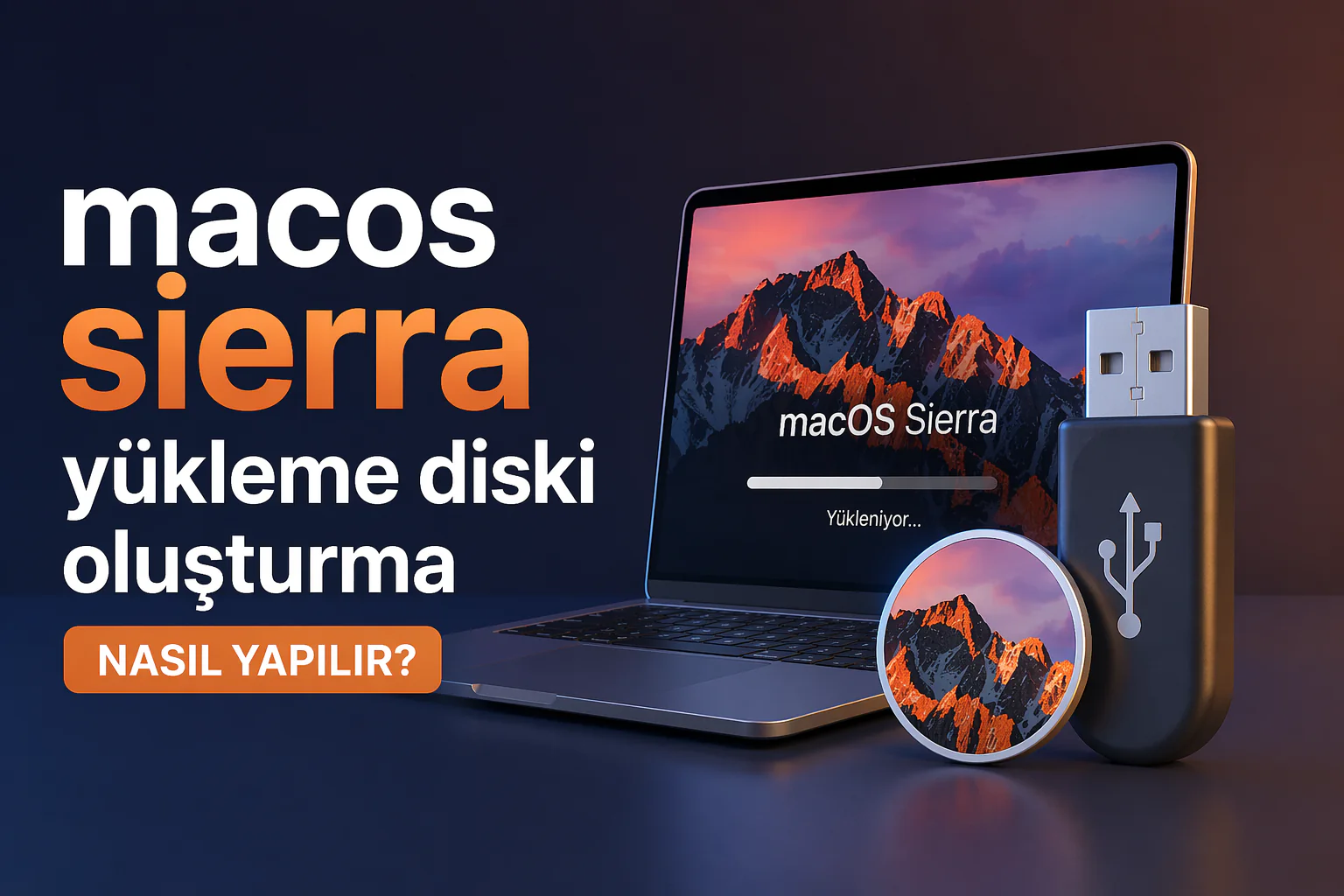 macos sierra yükleme diski oluşturma için DiskMaker X ile USB hazırlama süreci