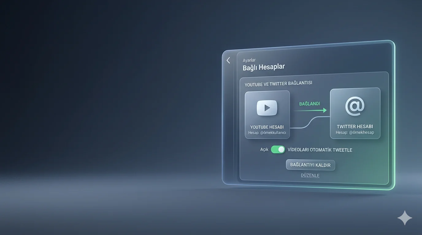YouTube hesabı Twitter’a bağlama ayarları ve bağlantı ekranı görseli