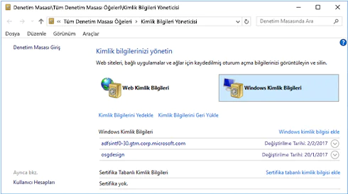 Windows 10’da ağ kimlik sorunları