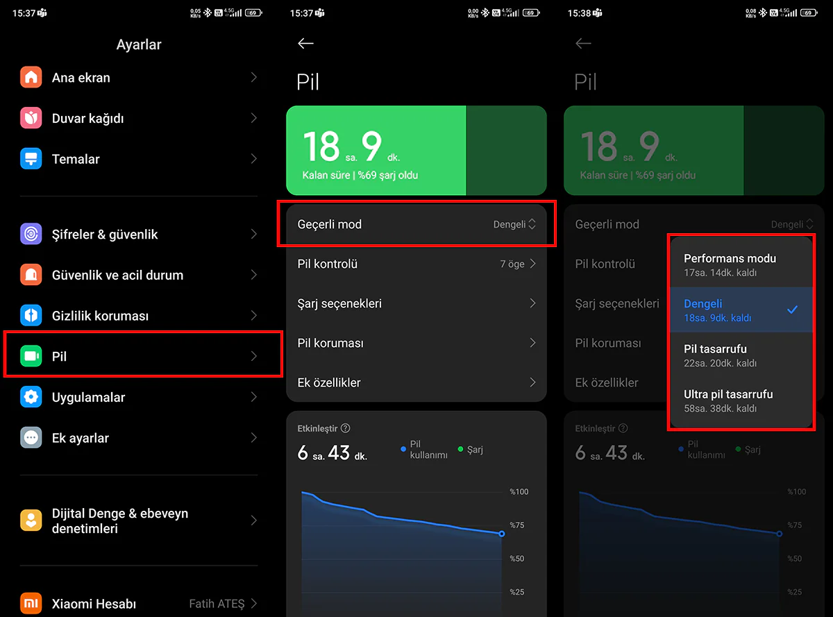 Android Telefonlarda Pil Ömrünü Uzatmak