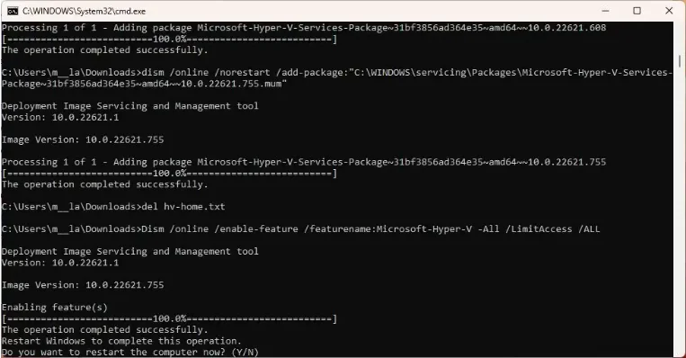 Windows 11'de Hyper-V Kurulumu