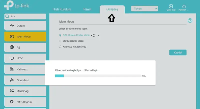 TP-Link Archer VR400 modem kurulumu