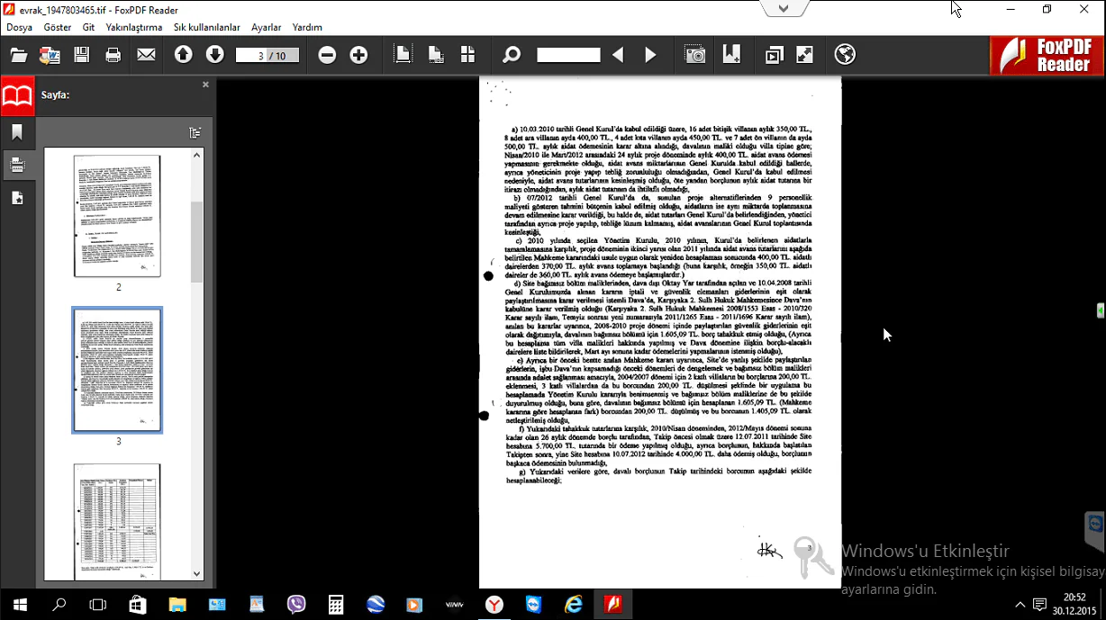 TIF Uzantılı UYAP Dosyalarını Açma Sorunu