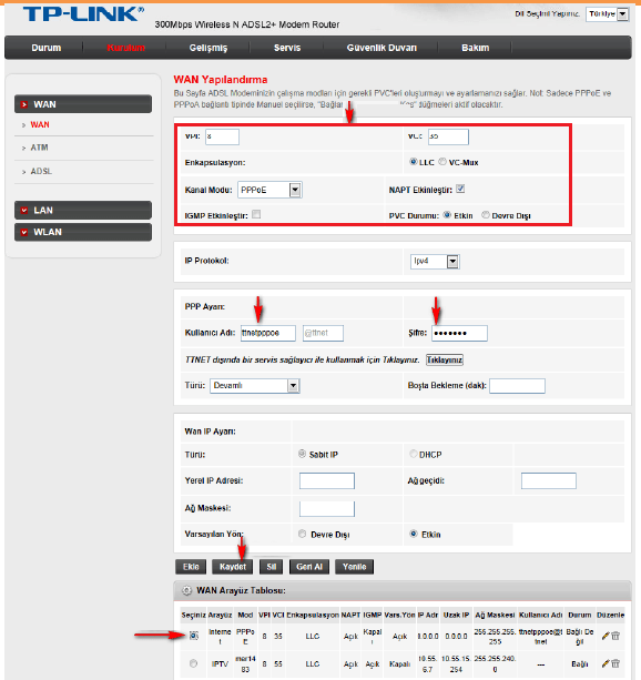 TP-Link TD864W Modem Kurulumu
