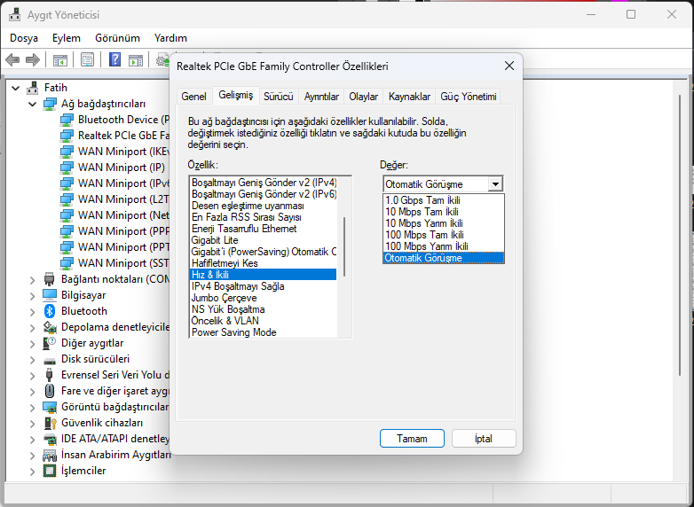 Ethernet Kablosu İnternet Hızı 100 Mbps Sınırı Kaldırma