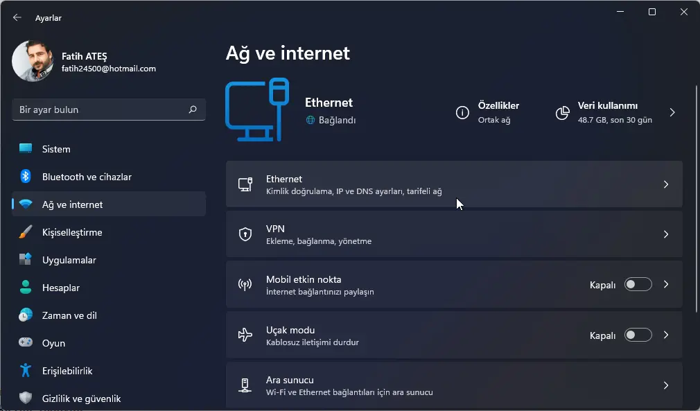 Windows 11 22H2'de ağdaki bilgisayarları görme
