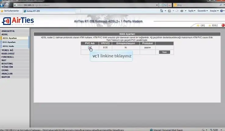 Airties RT 205 Modem Kurulum