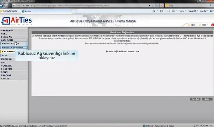 Airties Modem kurulumu