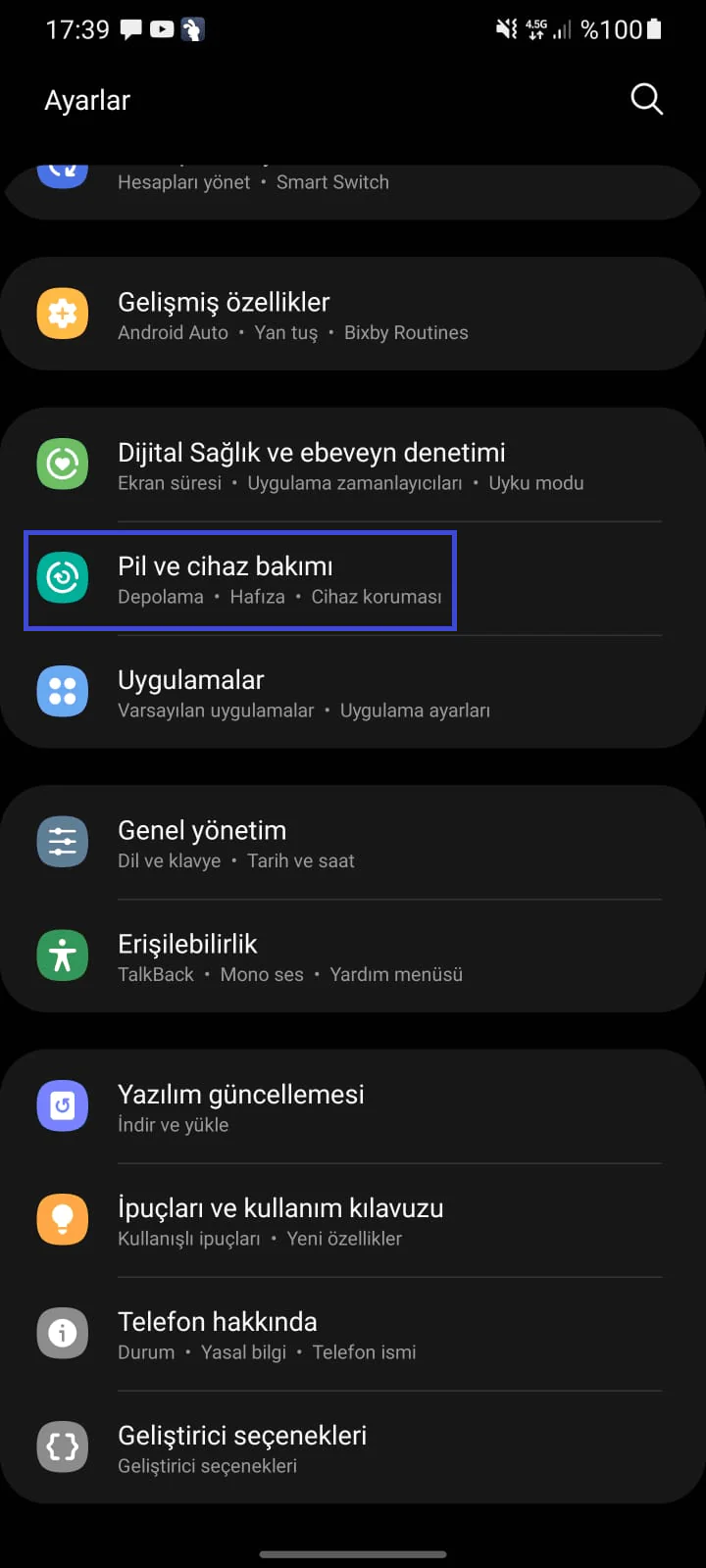 Samsung Telefonlarda RAM Boşaltma ve Hafıza Temizleme