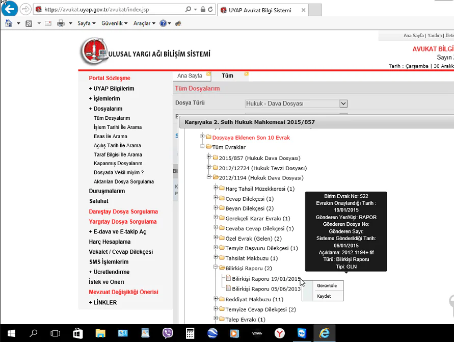 TIF Uzantılı UYAP Dosyalarını Açma Sorunu