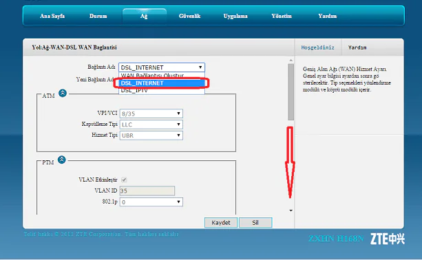 ZTE H168N Modem Kurulumu 