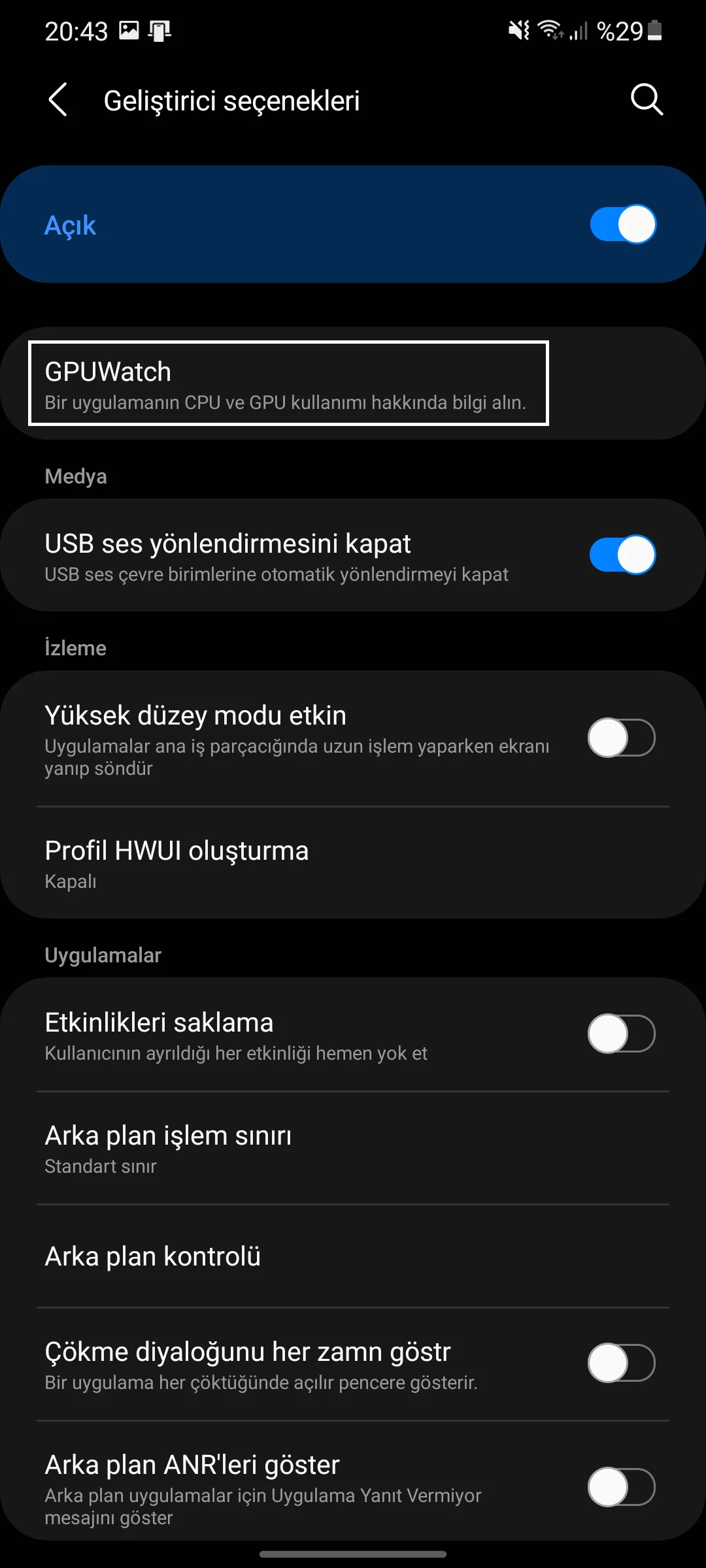 Android Telefonlarda FPS Sayacı