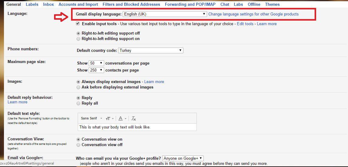Gmail Dil Ayarı Nasıl Türkçeye Çevrilir