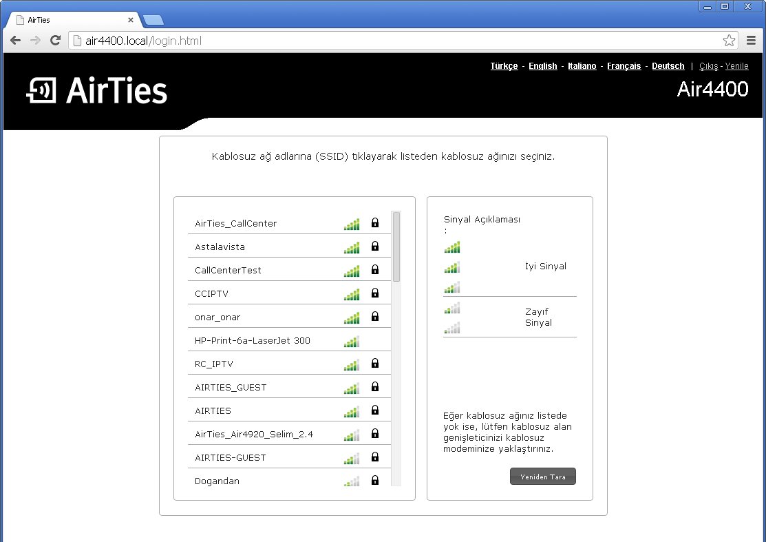 Airties Air 4400 Router Kurulumu