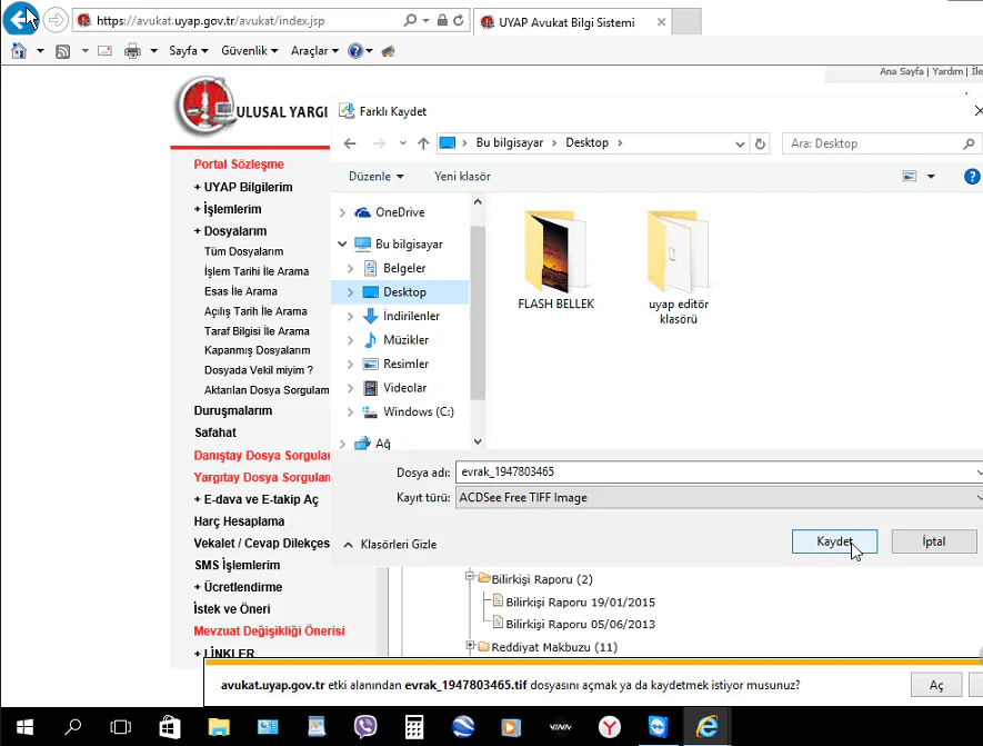 TIF Uzantılı UYAP Dosyalarını Açma Sorunu