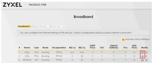ZYXEL VMG8623-T50B modem kurulumu