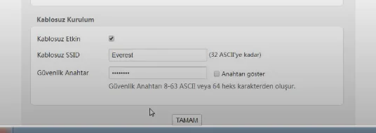 Evereset SG-1600 Modem Kurulum