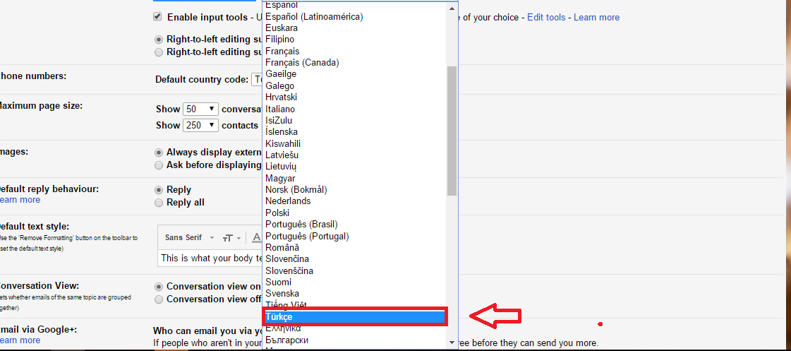 Gmail Dil Ayarı Nasıl Türkçeye Çevrilir