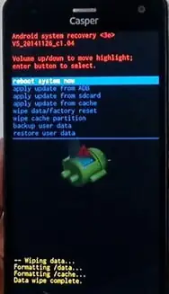 Casper Via V5 Hard Reset ve Sıfırlama