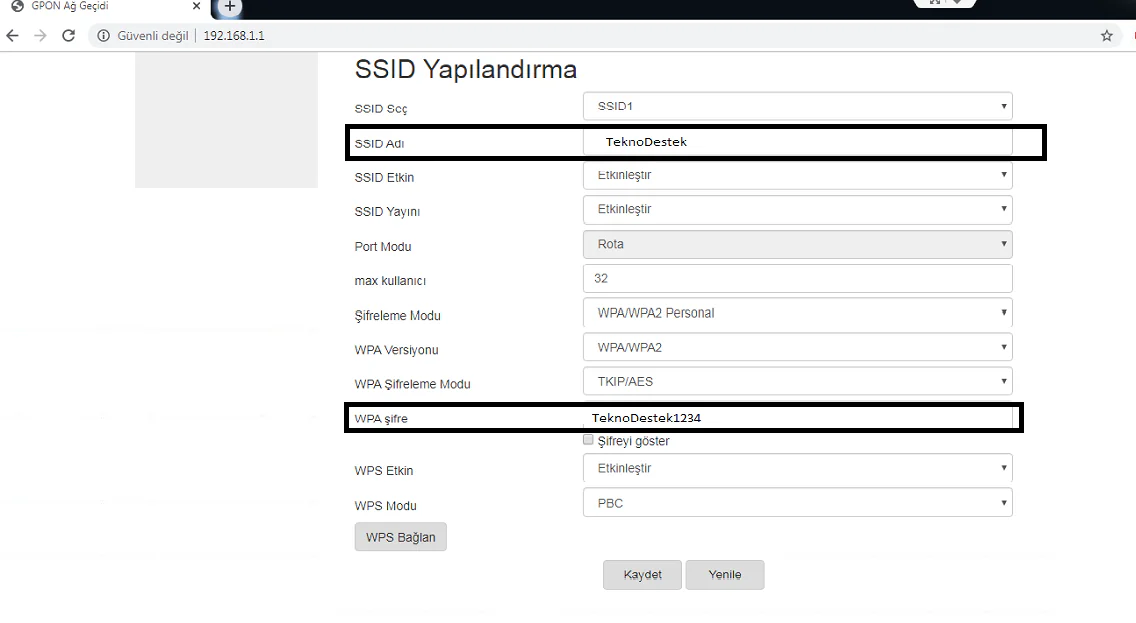 Nokia g-240w-c Gpon Modem Kablosuz Ayarları