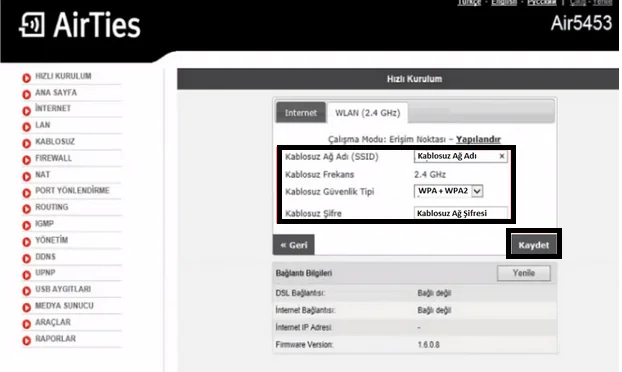 AirTies Air5453 Modem Kurulumu