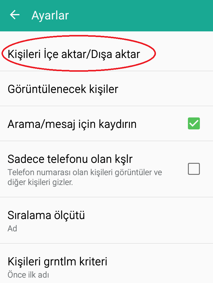 SIM Karttaki Numaralar Android Telefona Nasıl Aktarılır