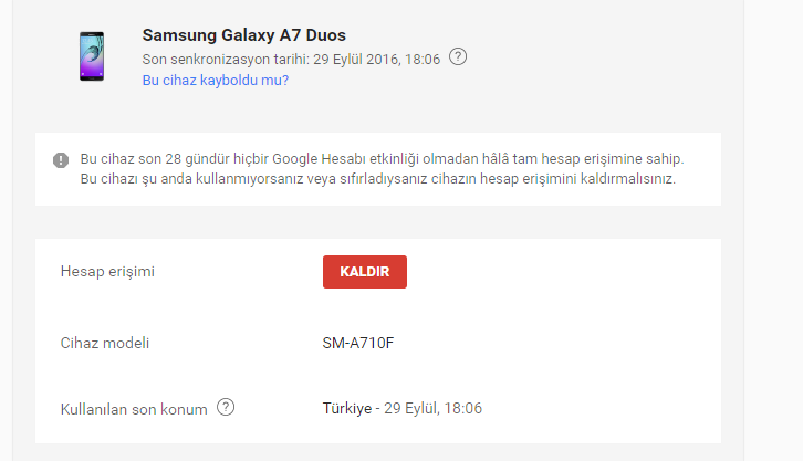 Youtube Hesabının Bağlı Olduğu Cihazları Görmek Ve Cihazları Kaldırmak