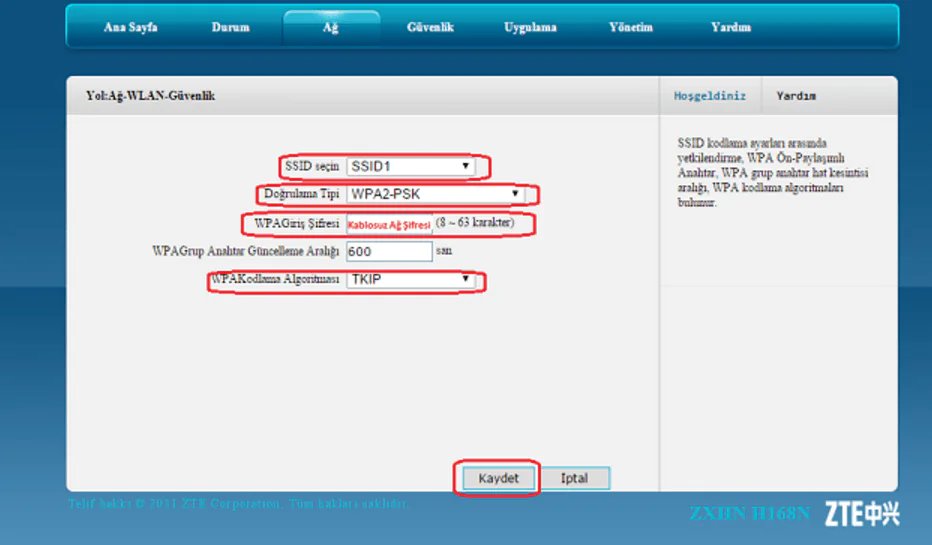 ZTE H168N Modem Kurulumu 