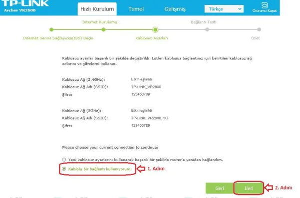TP Link Archer VR 300 Kurulumu ve Kablosuz Ayarları Adımlar