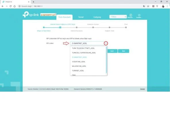 TP-Link VN020-F3 VDSL Modem Kurulumu