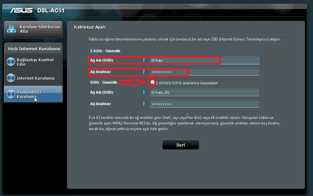 ASUS DSL-AC51 Modem Kurulumu 