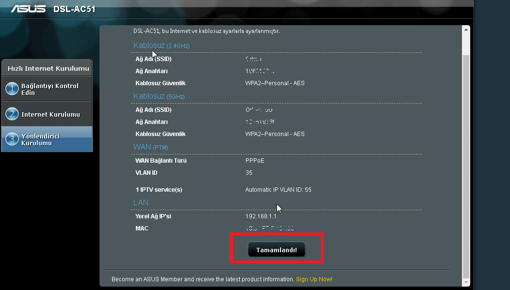 ASUS DSL-AC51 Modem Kurulumu 