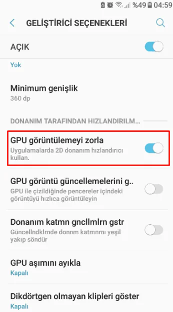Android Telefonlarda FPS Artırma