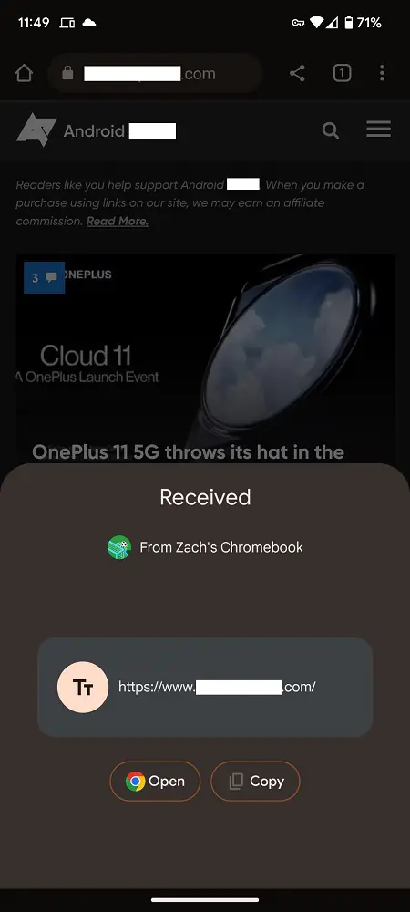 Android Yakındakilerle Paylaş Özelliği Paylaşım Kabul Etme