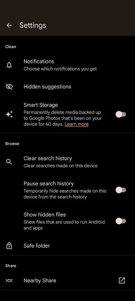 Android Yakındakilerle Paylaş Özelliği Google Files ile Açma