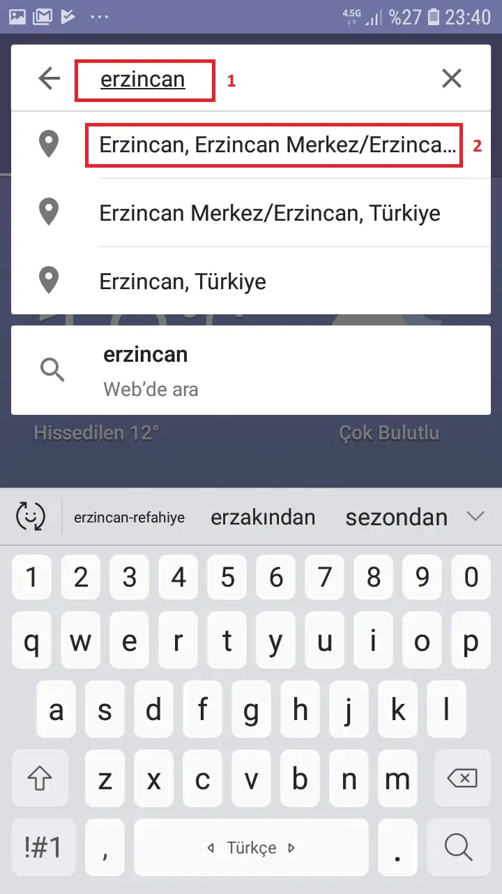 Gizli Hava Durumu Uygulamasını Ana Ekrana Ekleme