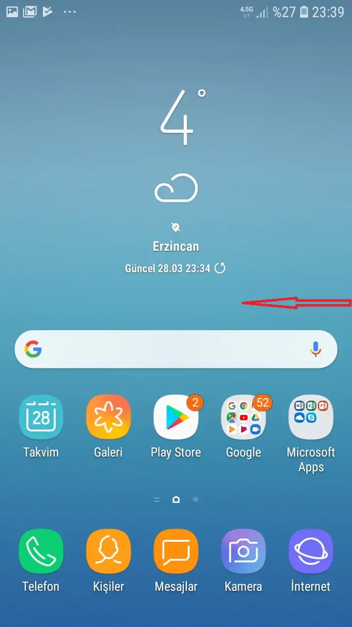 Gizli Hava Durumu Uygulamasını Ana Ekrana Ekleme