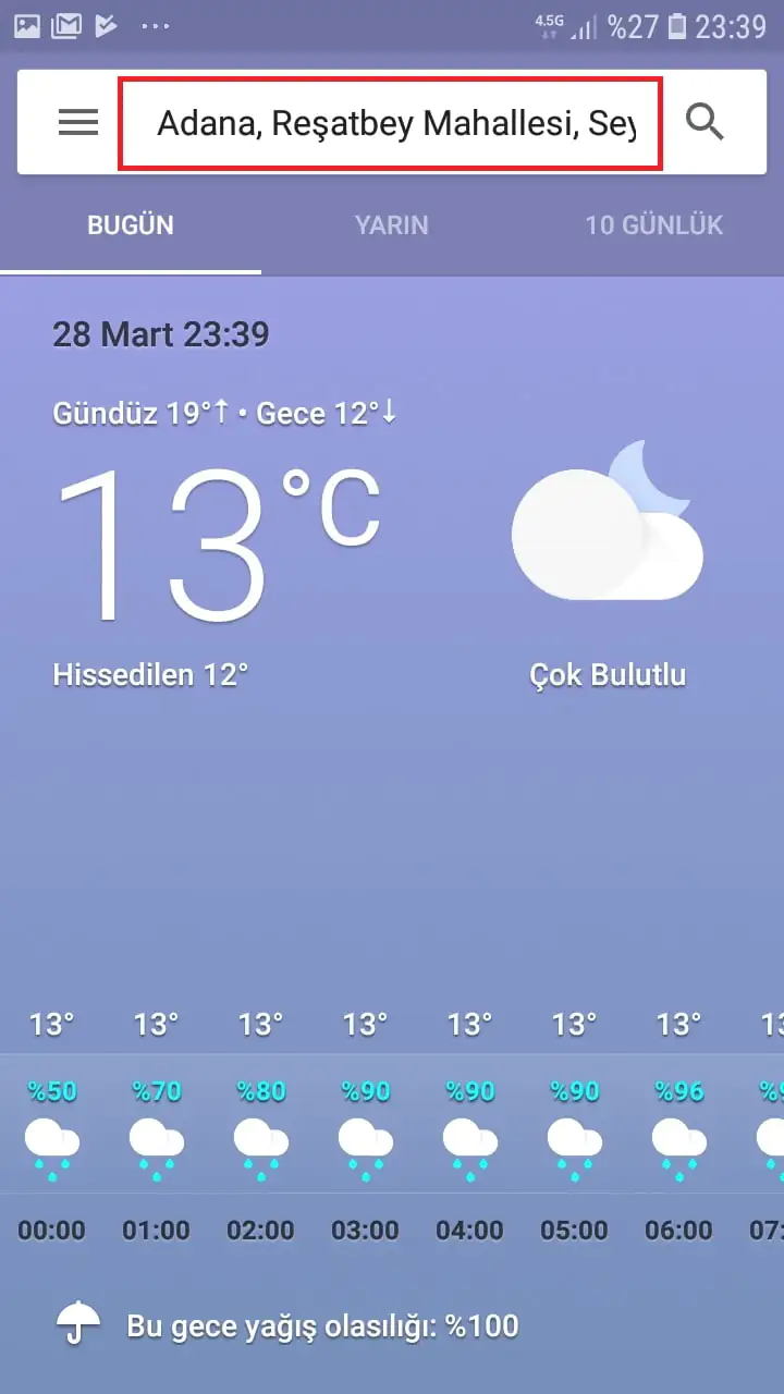 Gizli Hava Durumu Uygulamasını Ana Ekrana Ekleme