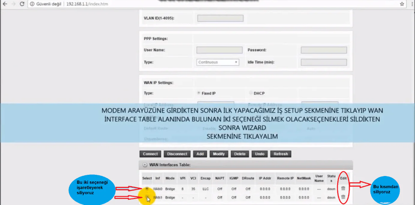 CNet CVR984RV Modem Kurulumu