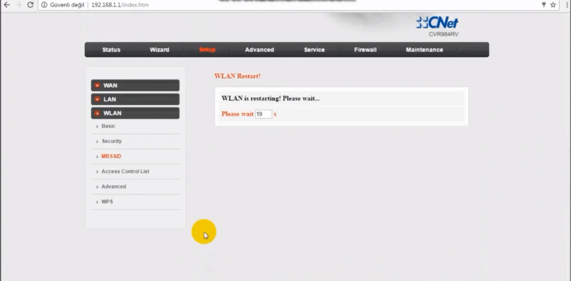 CNet CVR984RV Modem Kurulumu