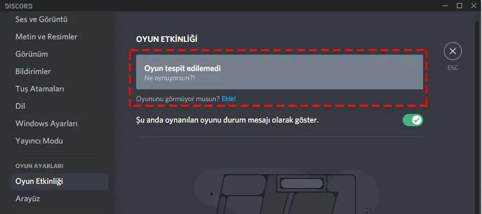 Oyunu Discord'a Manuel Olarak Ekleyin