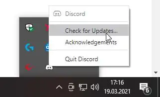 Discord Güncellemelerini Kontrol Edin